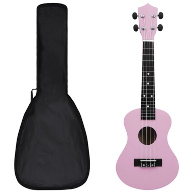 Set dječjeg ukulelea SOPRANO, s torbom ružičasti 23 "